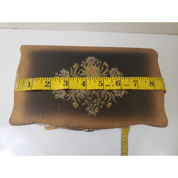 Vintage Nico Wooden 3 Drawer Musical Jewelry Box Cottagecore Made in Japan - Picture 9 of 12